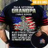Veteran Custom All Over Printed Shirt I&#39;m A Veteran Grandpa I Have Risked My Life To Protect Strangers Personalized Gift - PERSONAL84