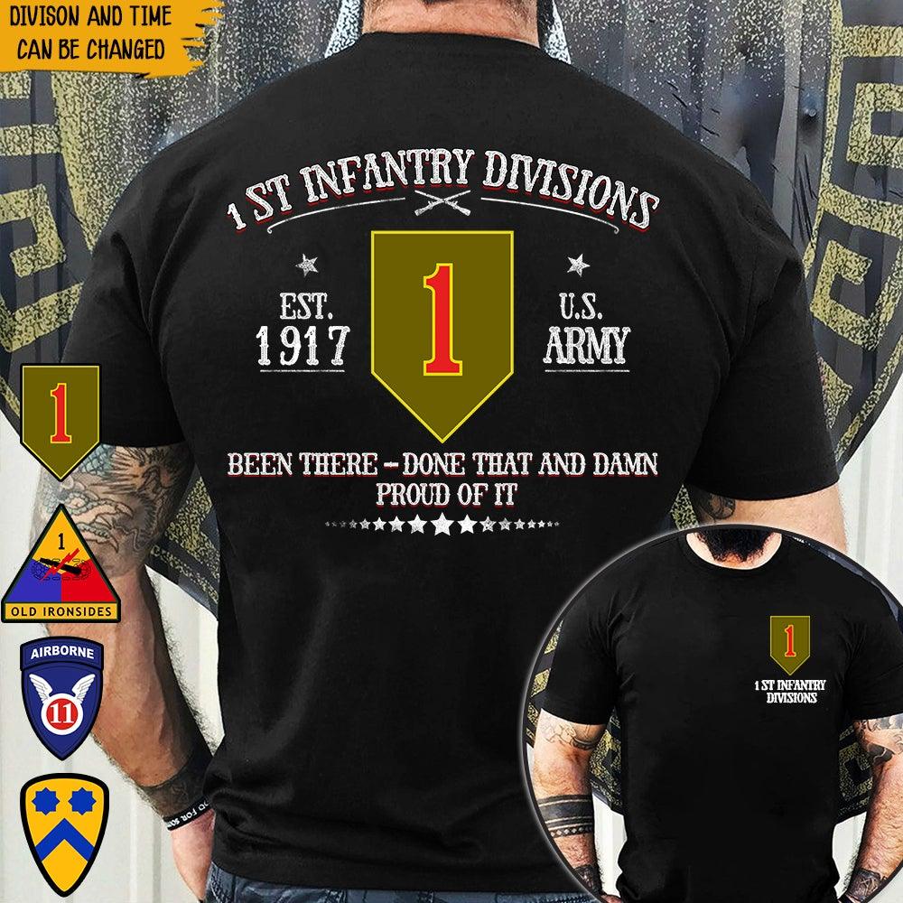 Veteran Custom All Over Printed Shirt Military Division Personalized Gift