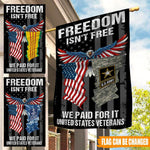Veteran Custom Flag Freedom Isn't Free We Paid For It Personalized Gift - PERSONAL84