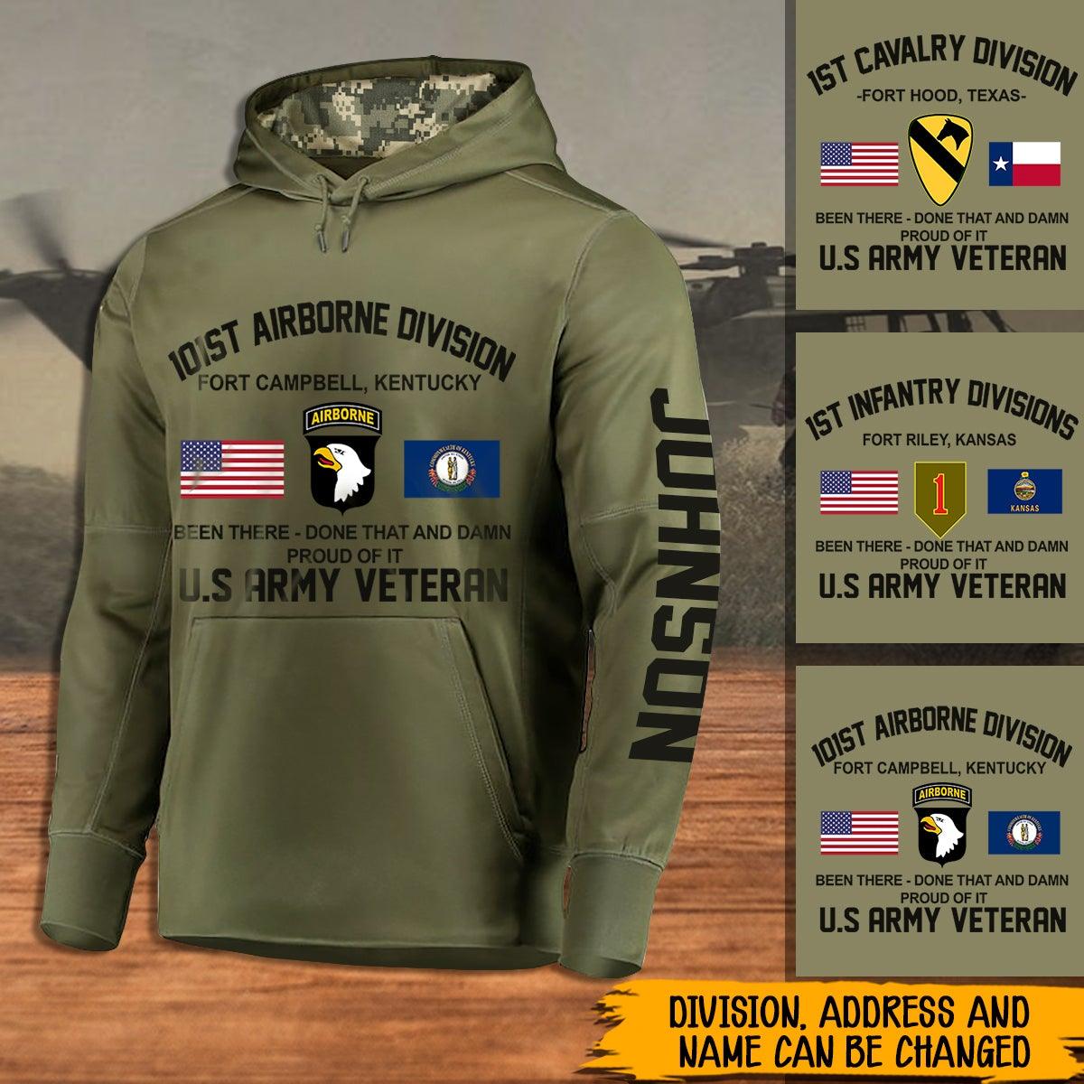 Veteran Custom Hoodie Division and Base Personalized Gift