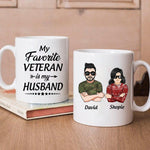 Veteran Custom Mug My Favorite Veteran Is My Husband Personalized Gift - PERSONAL84