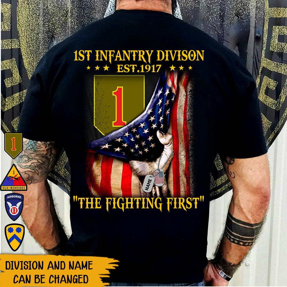 Veteran Custom Shirt Military Division Personalized Gift - PERSONAL84