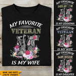 Veteran Custom Shirt My Favorite Veteran Is My Wife Personalized Gift - PERSONAL84