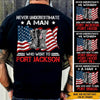 Veteran Custom Shirt Never Underestimate A Man Who Went To Military Base Personalized Gift - PERSONAL84