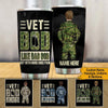 Veteran Father&#39;s Day Custom Tumbler Vet Bod Like Dad Bod Personalized Gift - PERSONAL84
