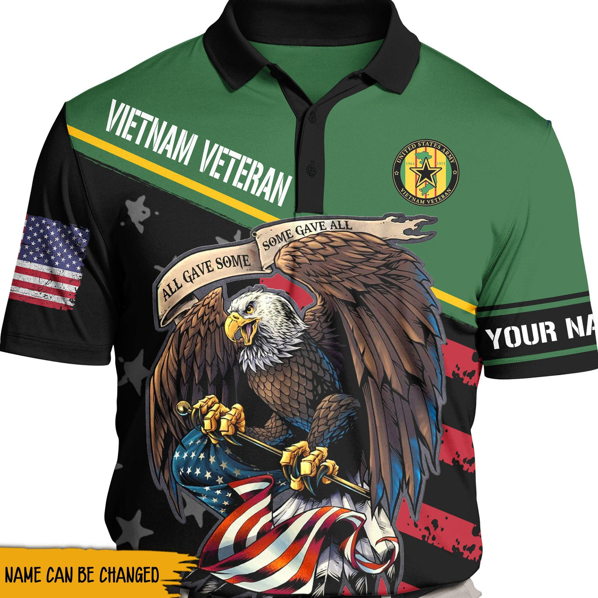 Vietnam Veteran Custom All Over Printed Polo Shirt Personalized Gift - PERSONAL84