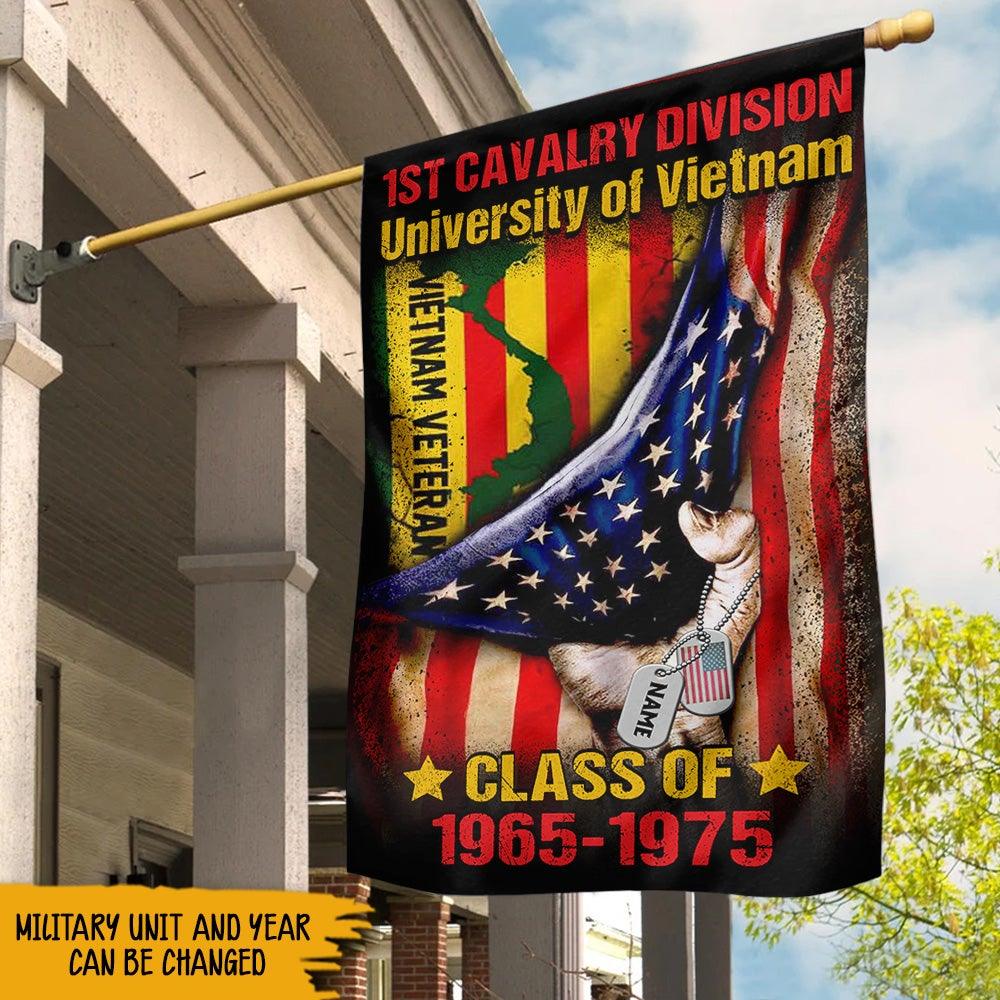 Vietnam Veteran Custom Flag University Of Vietnam Personalized Gift for Veteran's Day - PERSONAL84