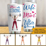 Weight Lifting Custom Tumbler Wife Mom Lifter Personalized Gift - PERSONAL84