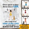 Weight Lifting Dog Lovers Custom T Shirt A Girl Really Loved Weight Lifting &amp; Dogs Personalized Gift - PERSONAL84