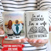 Widow Mug Personalized Name And Hairstyle Not A Widow I&#39;m A Wife To A Husband With Wings - PERSONAL84