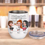 Bestie Custom Wine Tumbler I'm Not An Alcoholic But My Friends Are Personalized Best Friend Gift