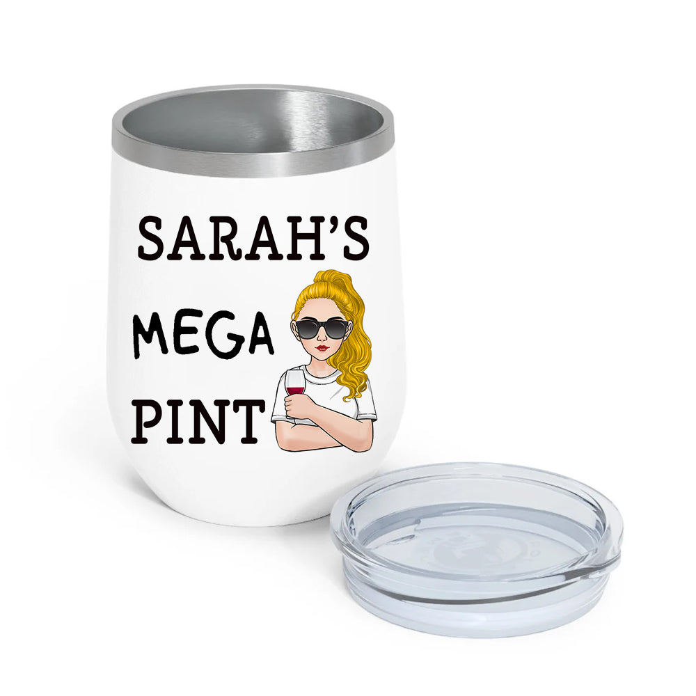 Alcoholic Custom Wine Tumbler Mega Pint Personalized Gift