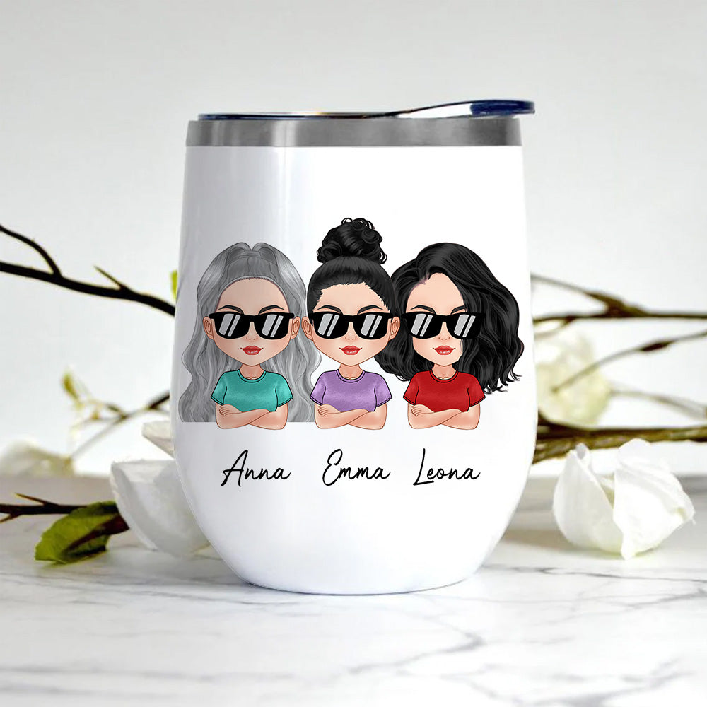 Bestie Custom Wine Tumbler We're Sage Hood And Wish A Mufuka Would Personalized Gift