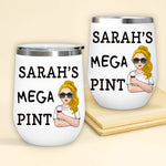 Alcoholic Custom Wine Tumbler Mega Pint Personalized Gift