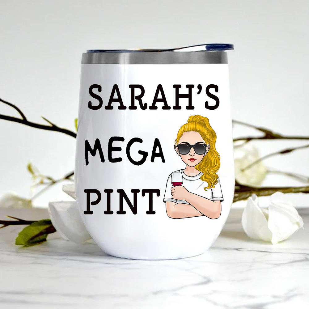 Alcoholic Custom Wine Tumbler Mega Pint Personalized Gift