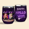 Best Friend Custom Wine Tumbler Happy Hallo Wine Personalized Gift for Halloween