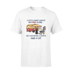 Witch, Camping, Cat, Wine Camper Black Cat A Wich Cannot Survive On Wine Alone - Standard T-shirt - PERSONAL84