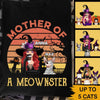 Witch Cat Lovers Custom T Shirt Mother Of Meownsters Gift For Husband - PERSONAL84