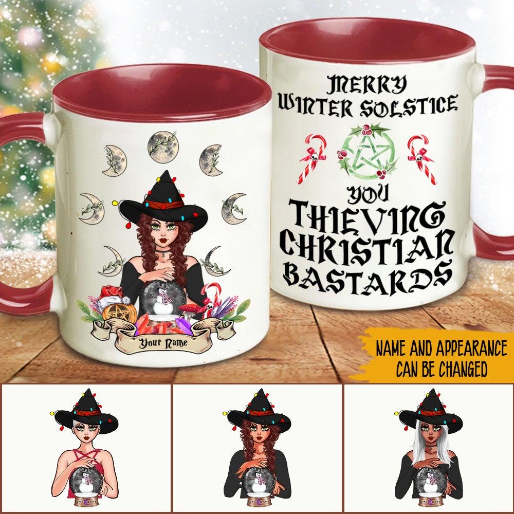 Witch Christmas Custom Mug Merry Winter Solstice Personalized Gift - PERSONAL84