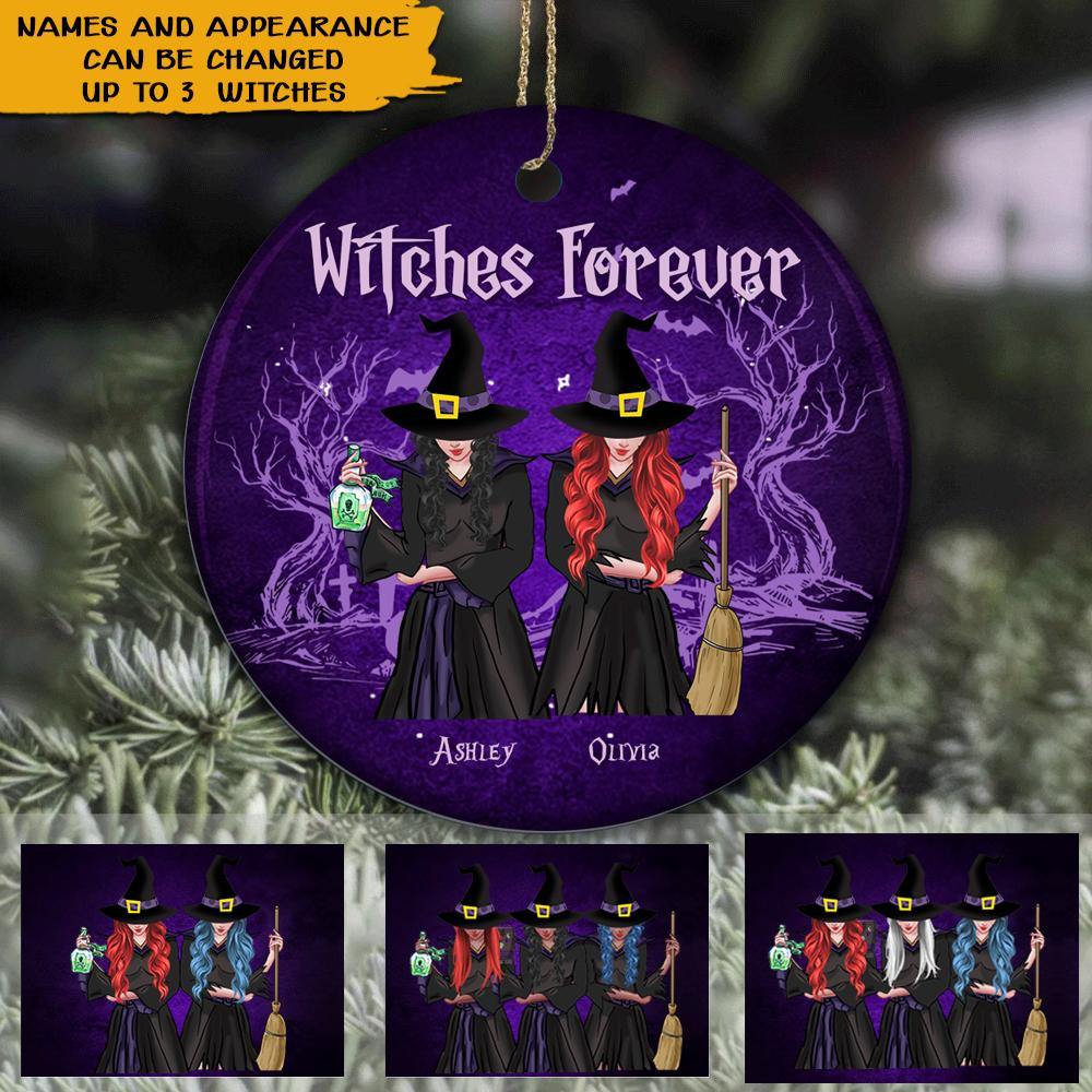 Witch Custom Circle Ornament Witches Forever Personalized Christmas Gift - PERSONAL84