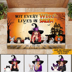 Witch Custom Doormat Not Every Witch Live In Salem Personalized Gift For Cat Mom - PERSONAL84