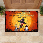 Witch Custom Doormat The Wicked Witch And Her Little Monsters Live Here Personalized Gift - PERSONAL84