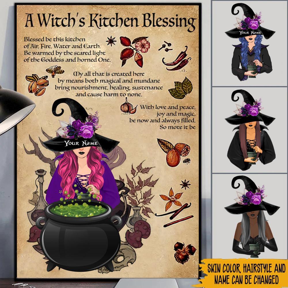Witch Custom Poster A Witch's Kitchen Blessing Personalized Gift - PERSONAL84