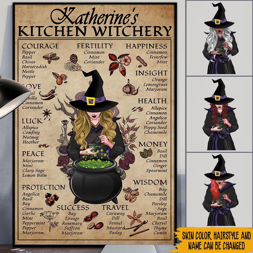 Witch Custom Poster Kitchen Witchery Personalized Gift - PERSONAL84