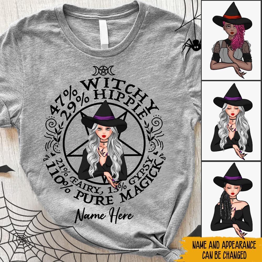 Witch Custom Shirt 47% Witchy 110% Pure Magick Personalized Gift - PERSONAL84