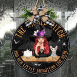 Witch Custom Sign The Wicked Witch And Her Little Monsters Live Here Personalized Gift - PERSONAL84