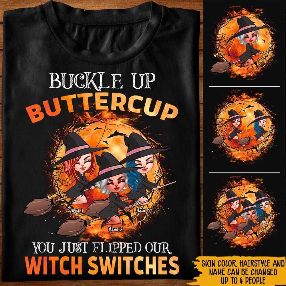 Witch Custom T Shirt Flipped My Witch Switch Personalized Gift - PERSONAL84