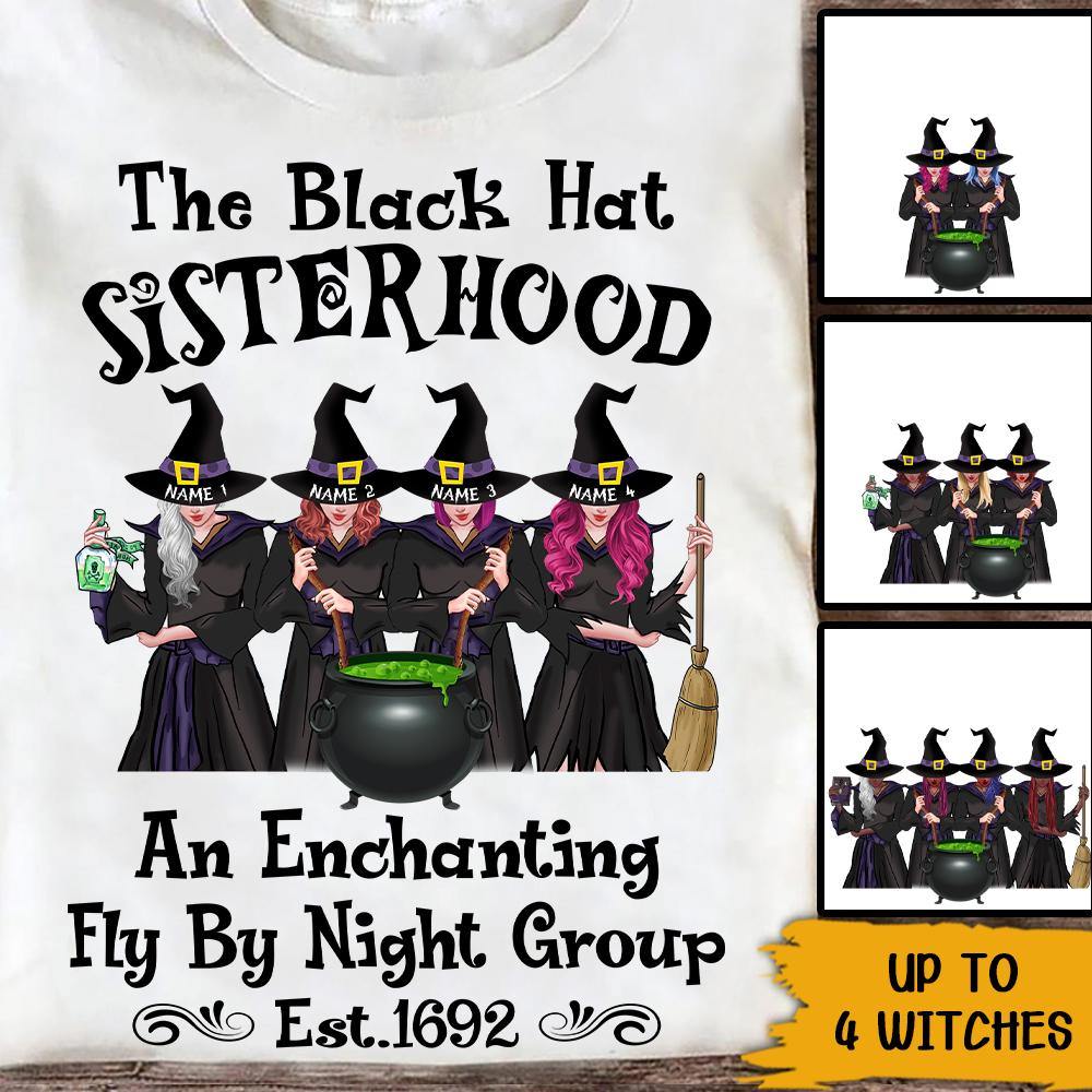 Witch Custom T Shirt The Black Hat Sisterhood Personalized Gift - PERSONAL84