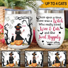 Witch Custom Wine Tumbler A Witch Really Loved Wine &amp; Cats And She Lived Happily Ever After Personalized Gift - PERSONAL84