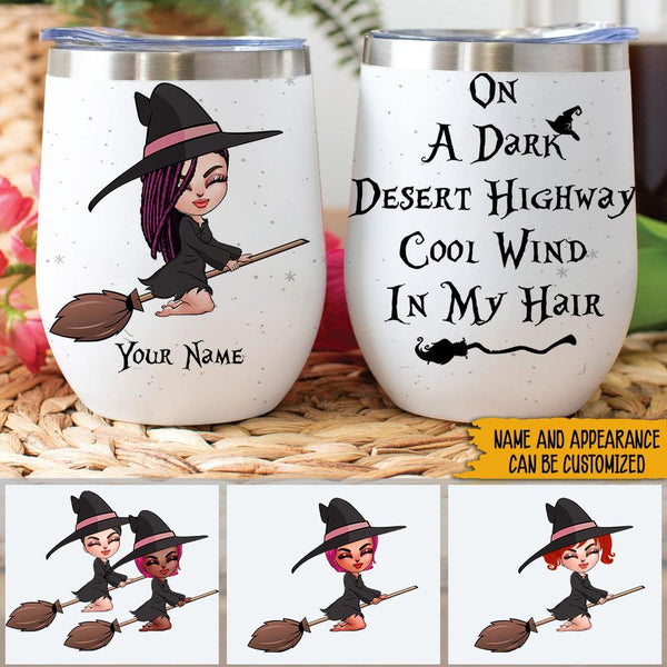 Witch Gift Custom Wine Tumbler Witch By Nature Personalized Best Frien -  PERSONAL84