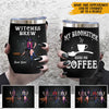 Witch Custom Wine Tumbler Witches Brew My Broomstick Runs On Coffee Personalized Gift - PERSONAL84