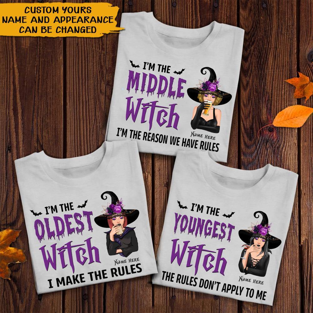 Witch Sister Custom T Shirt Witch Rules Personalized Gift - PERSONAL84