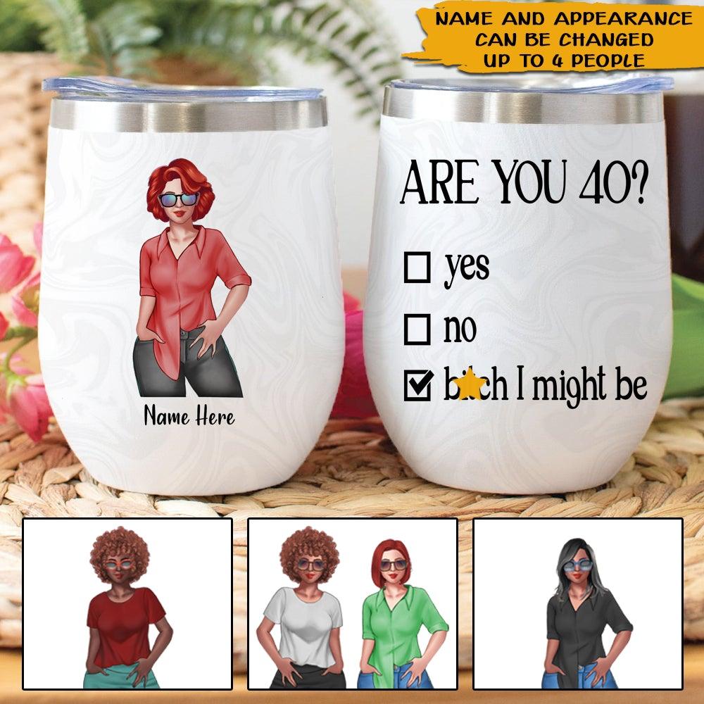 Bestie Custom Wine Tumbler Best Bitches Personalized Gift - PERSONAL84