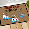 Yoga Cat Custom Doormat Come In And Stretch For A Bit - PERSONAL84