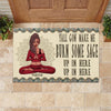 Yoga Custom Doormat Y&#39;all Gon&#39; Make Me Burn Some Sage Up In Here Personalized Gift - PERSONAL84