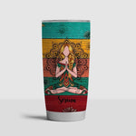 Yoga, Hippie Tumbler Customized Skin And Name Yoga I Am Mostly Peace - PERSONAL84