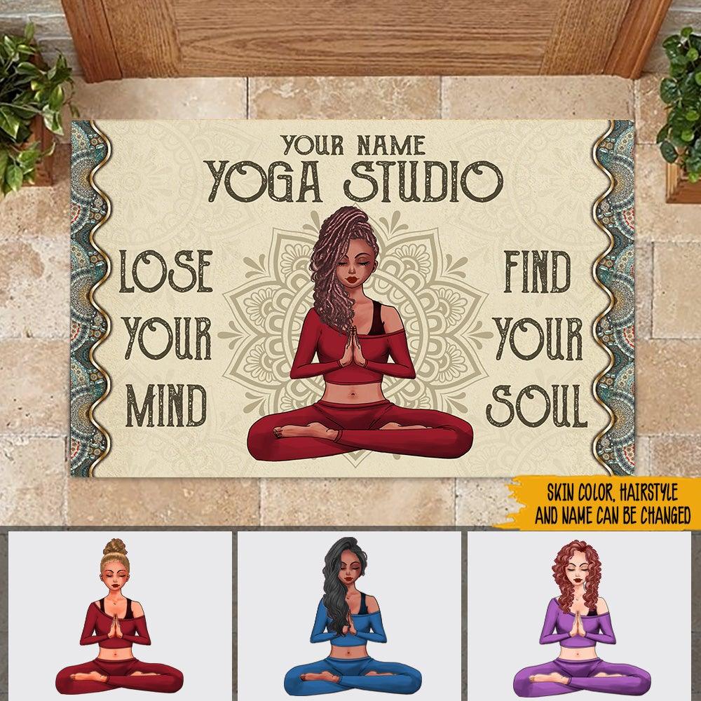 Yoga Studio Custom Doormat Lose Your Mind Find Your Soul Personalized Gift - PERSONAL84